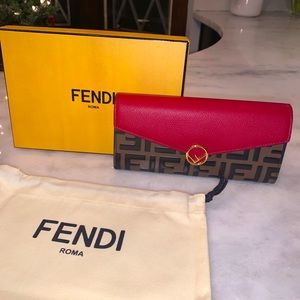 Fendi Monogram Logo Continental Wallet